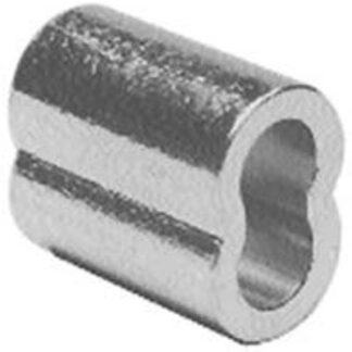 1/16" Oval Zinc-Plated, Copper Crimps (Bag of 100)